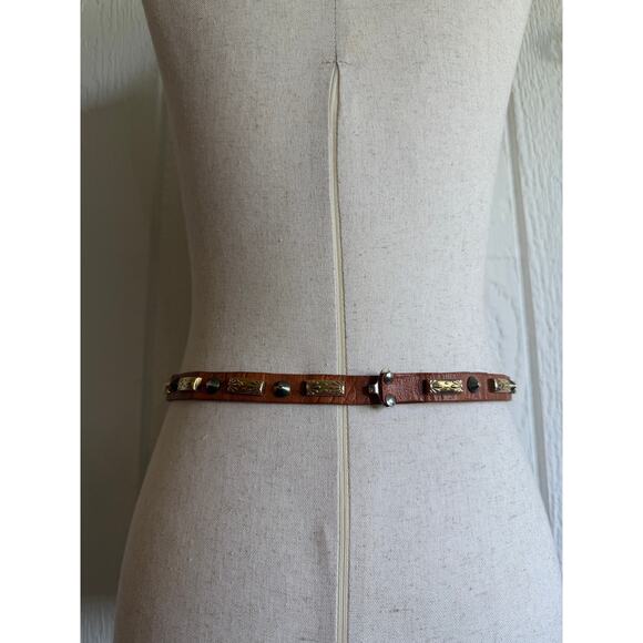 Vintage José Cotel Rhinestone Leather Belt main image 6